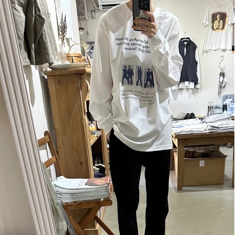 "Kenpo 3 times in a row" long T-shirt white