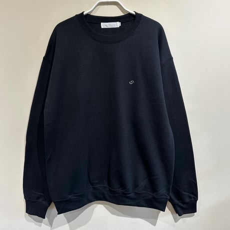 logo mark emb. crew neck sweat Black