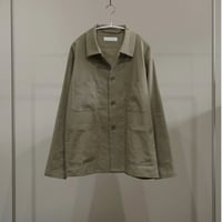 4 pocket linen shirt jacket / Khaki