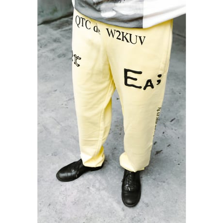 serve memorial sweat pants "light yellow"