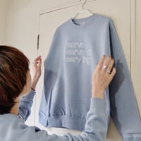 luminous emb.sweat "serve-served-serving" ver. / acid blue