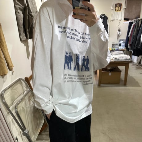 "Kenpo 3 times in a row" long T-shirt white