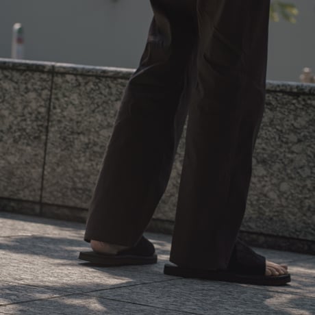 string linen pant / charcoal