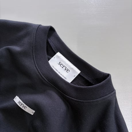 "wax on, wax off" emb. crew neck sweat