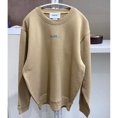 "wax on, wax off" emb. crew neck sweat
