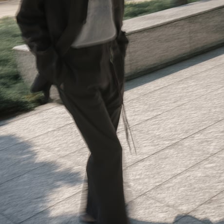 string linen pant / charcoal