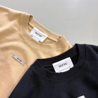 "wax on, wax off" emb. crew neck sweat