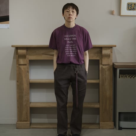 string linen pant / charcoal
