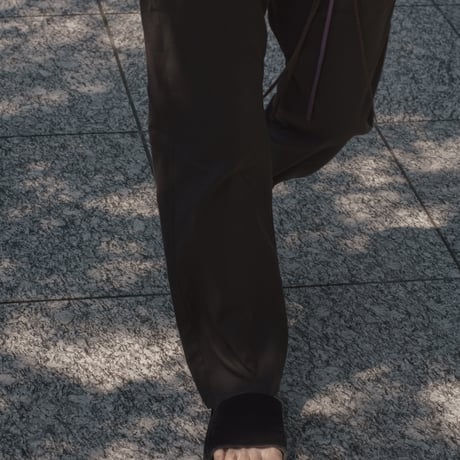 string linen pant / charcoal