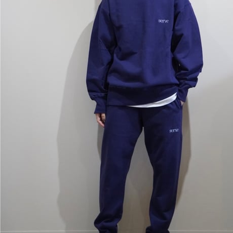 serve emb. crew sweat navy