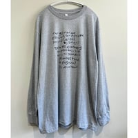 "monologue" long T-shirt gray