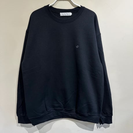 logo mark emb. crew neck sweat Black