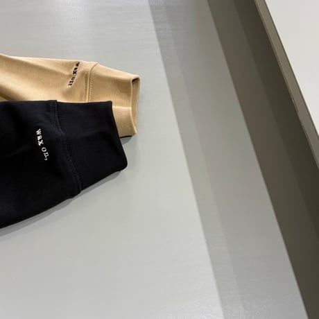 "wax on, wax off" emb. crew neck sweat