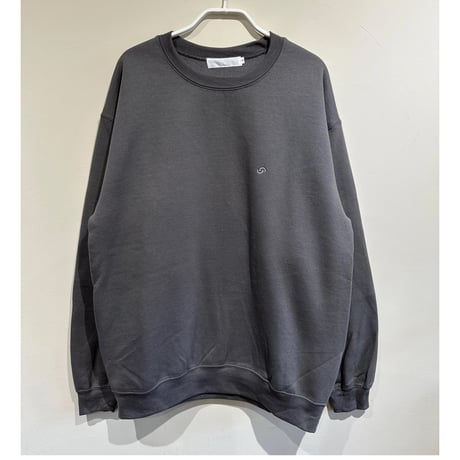 logo mark emb. crew neck sweat Charcoal
