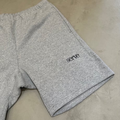 serve emb. Sweat Shorts Gray