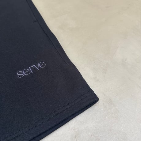 serve emb. Sweat Shorts Black