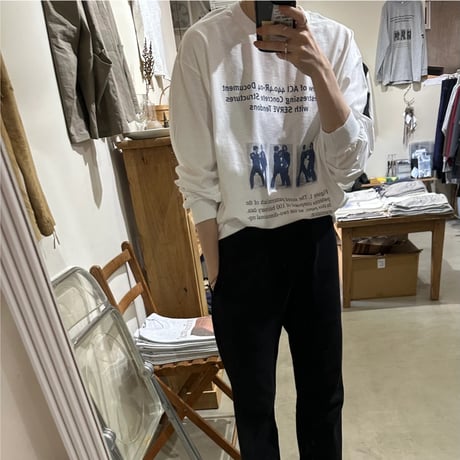 "Kenpo 3 times in a row" long T-shirt white