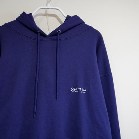 serve emb. sweat hoody navy