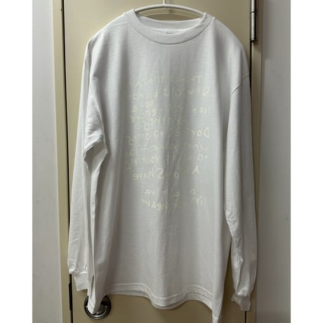 "monologue" long T-shirt white