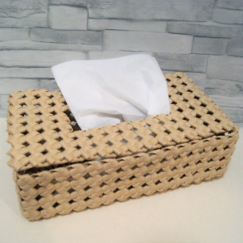 おしゃれなティッシュケース】クラフトバンド お部屋のインテリア