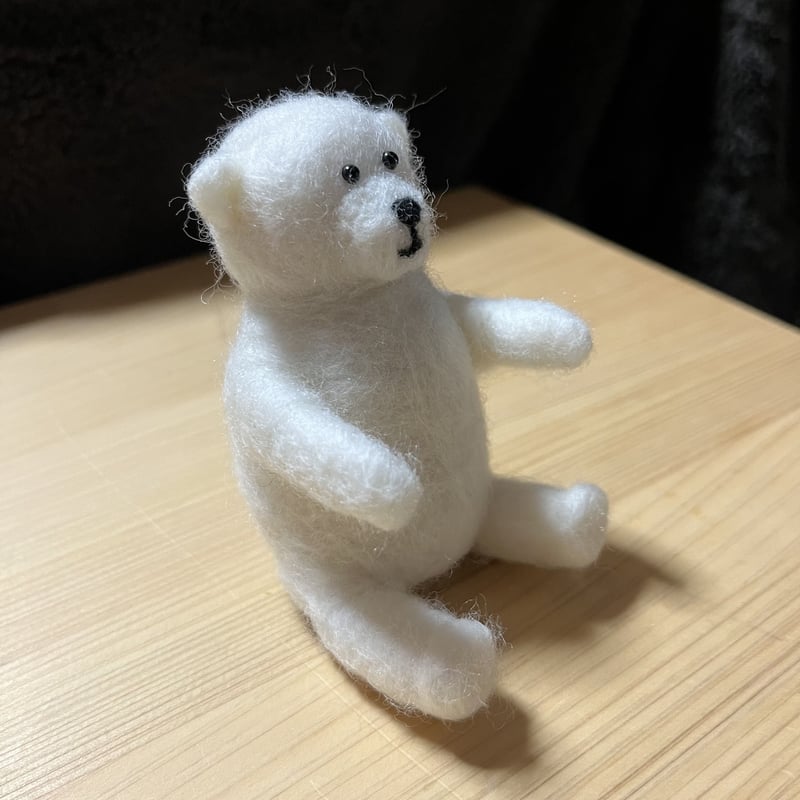 お座りくまちゃんの羊毛フェルト | ekechin shop