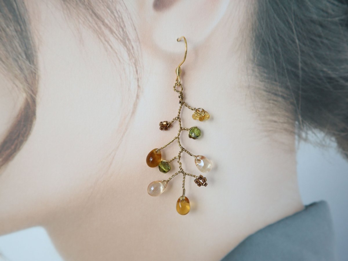 チェコビーズの小枝アクセサリー | ナチュラル雑貨 cotton＊poco