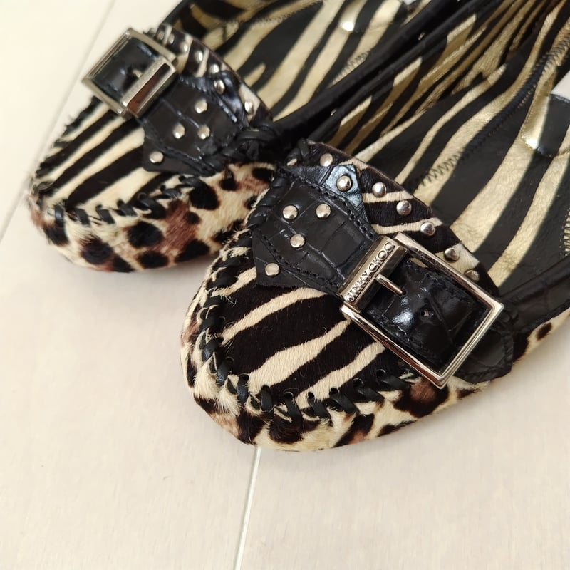 美品❤箱付き☆JIMMY CHOO【ジミーチュウ】フラットシューズ 22.5