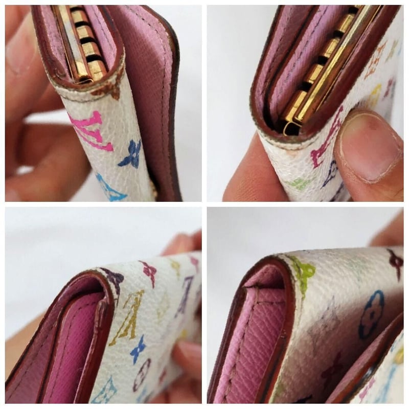 LOUIS VUITTON Monogram Multicolor Multi Cles 4 Key Case White M60043 auth  48068 ref.998304 - Joli Closet