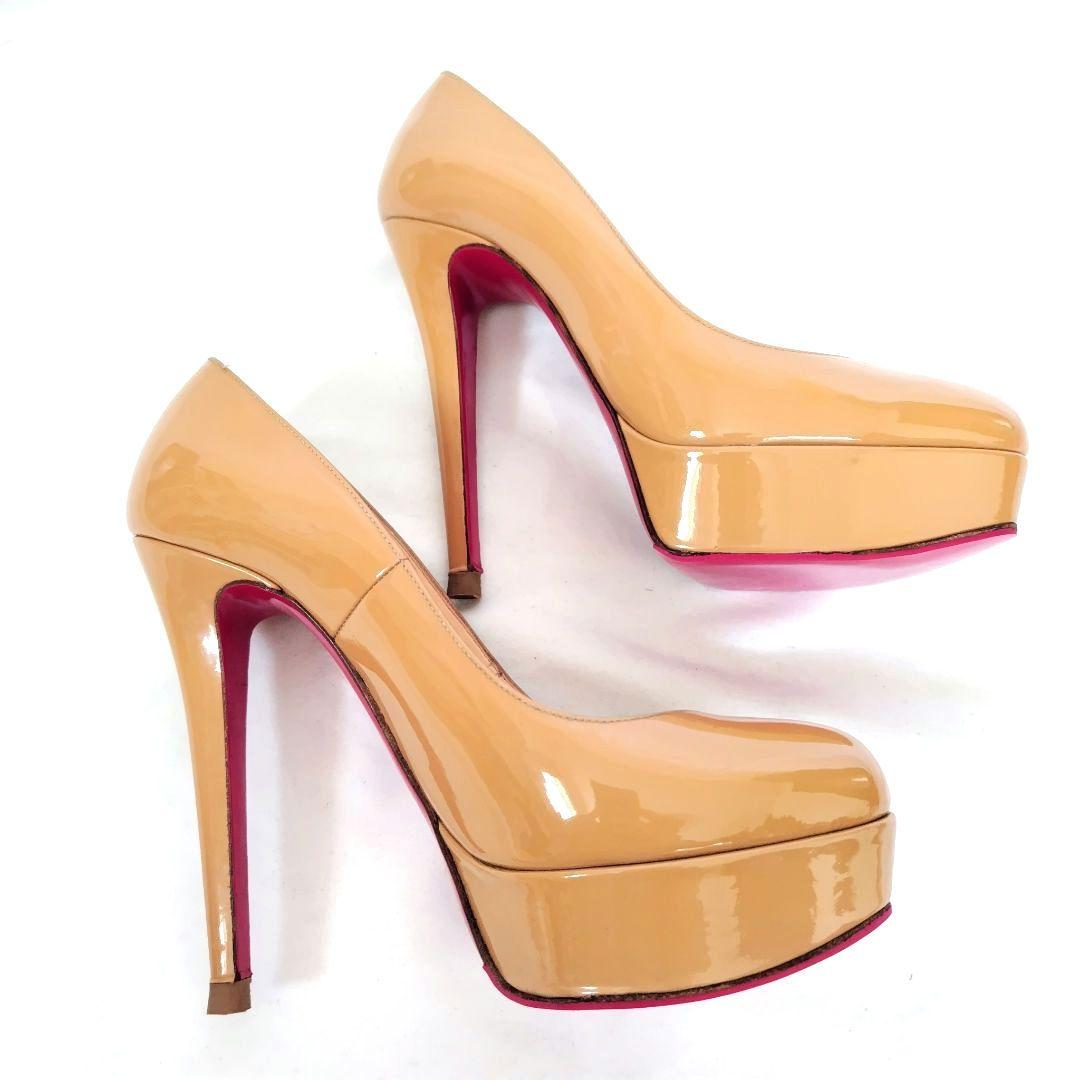 クリスチャンルブタン【ビアンカ】プラットフォーム パンプス ベージュ