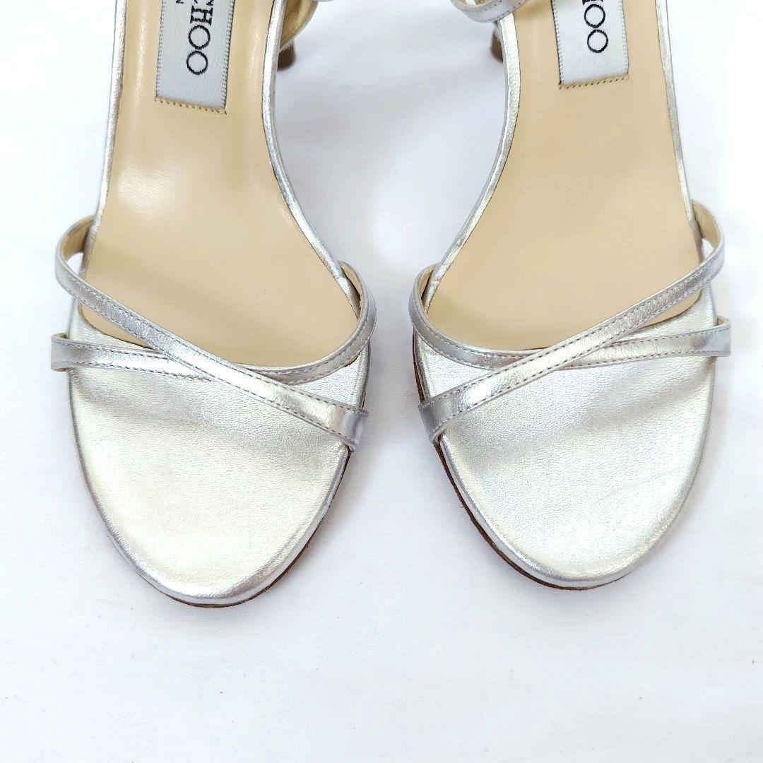 美品❤JIMMY CHOO【ジミーチュウ】シルバー ストラップ サンダル 美品❤JIMMY CHOO【ジミーチュウ】シルバー ストラップ サンダル