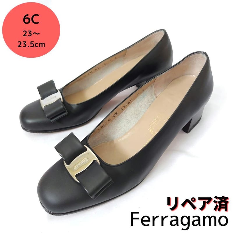 フェラガモ【Ferragamo】ヴァラリボン スクエアトゥパンプス ...