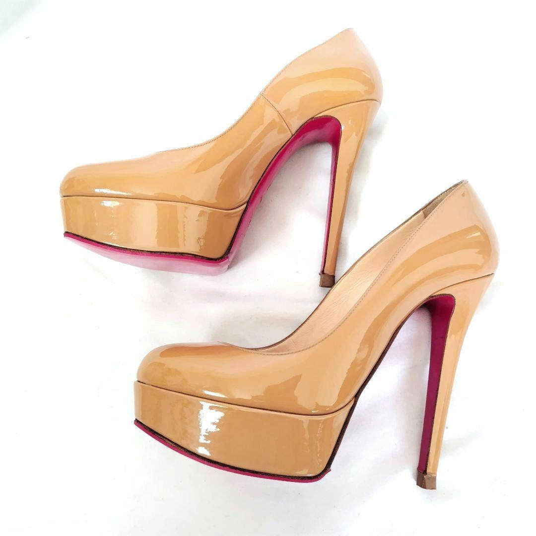 クリスチャンルブタン【ビアンカ】プラットフォーム パンプス ベージュ