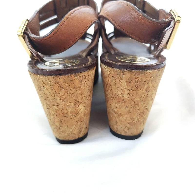 TORY BURCH【トリーバーチ】厚底 サンダル ウエッジソール 茶色 TORY BURCH【トリーバーチ】厚底 サンダル ウエッジソール 茶色