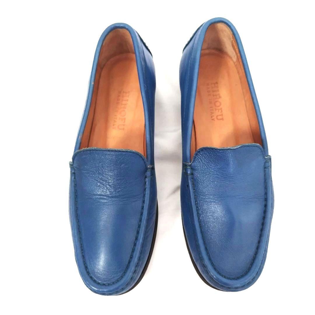 美品❤HIROFU【ヒロフ】ローファー モカシン ブルー | re2rinrin