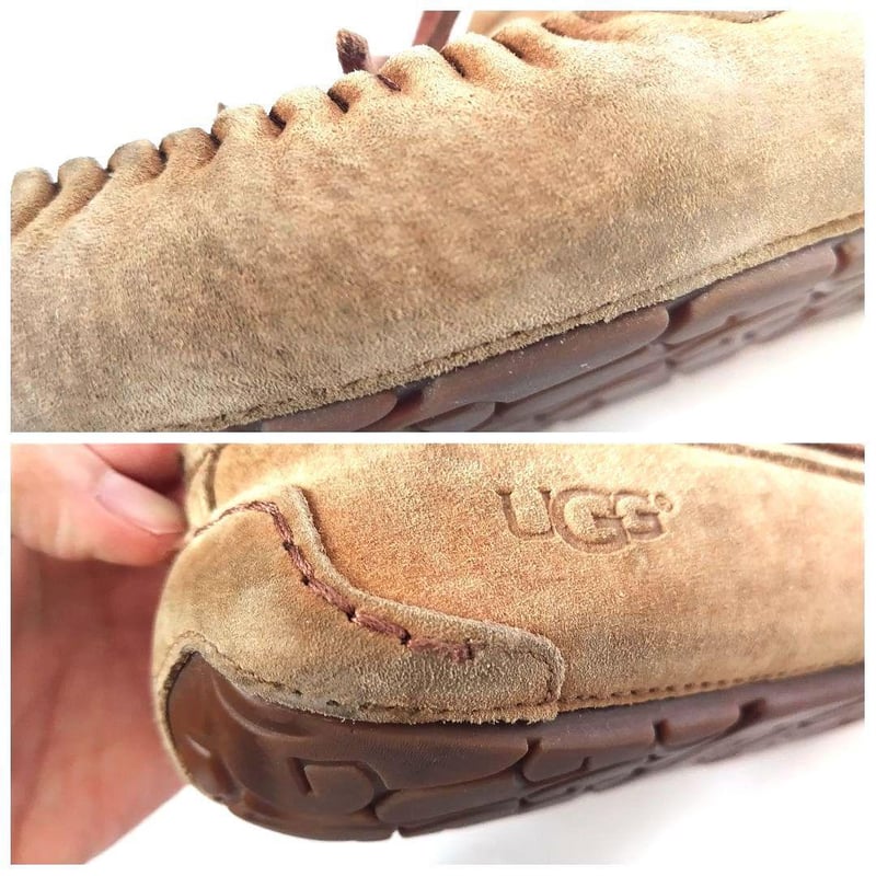 UGG ベージュ スエード モカシン