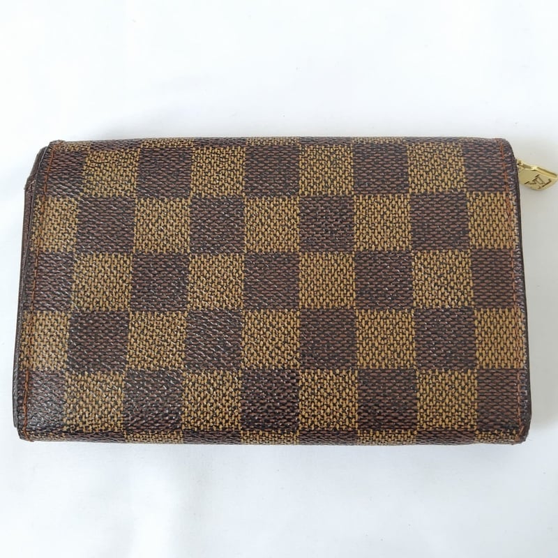 LOUIS VUITTON【ルイヴィトン】ダミエ 折財布 ファスナー付 LOUIS VUITTON【ルイヴィトン】ダミエ 折財布 ファスナー付