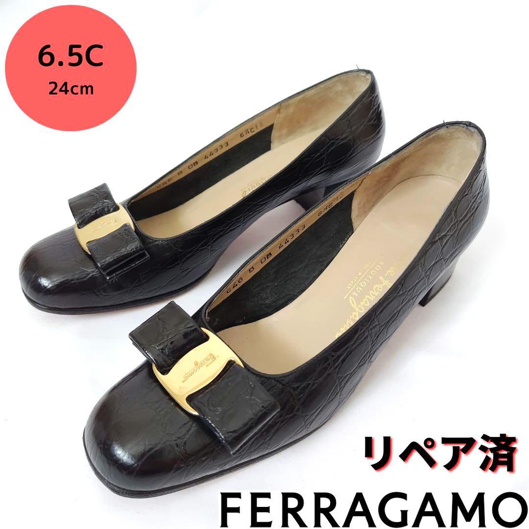 再値下げ【新品】Salvatore Ferragamo パンプス 6.5_ピンク へぇ