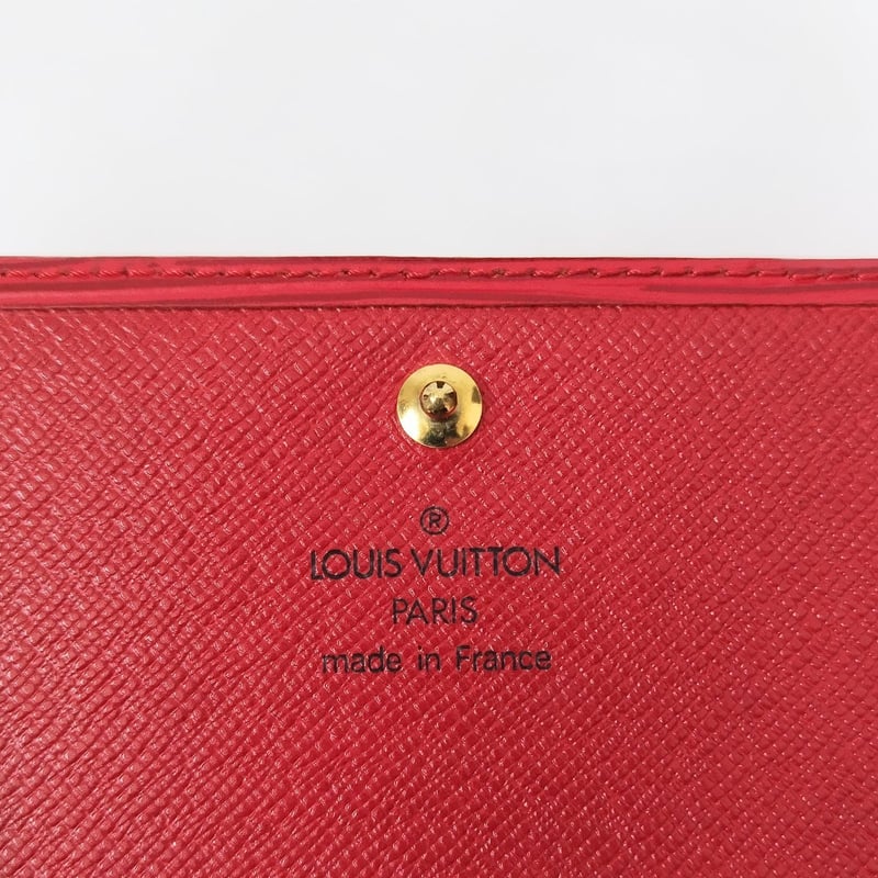 LOUIS VUITTON【ルイヴィトン】エピ 折財布 レッド　ファスナー付