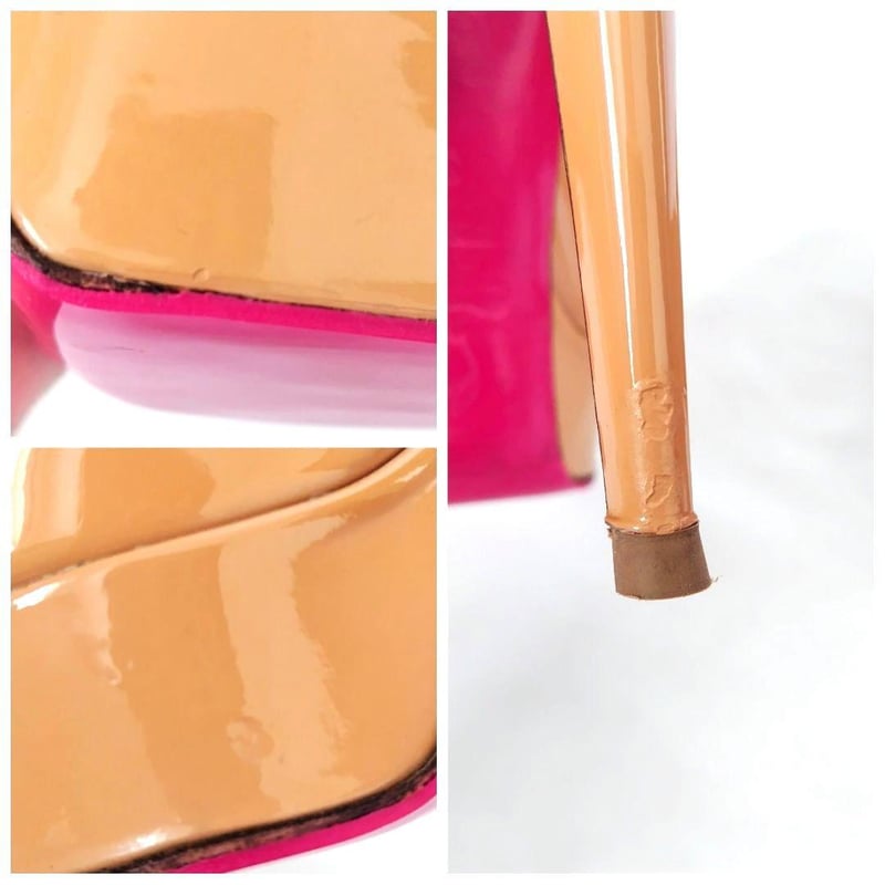 クリスチャンルブタン【ビアンカ】プラットフォーム パンプス ベージュ  