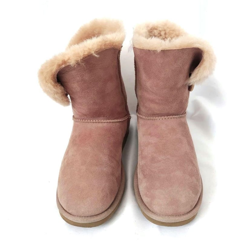 美品UGG【アグ】ムートンブーツ ベイリーボタン ピンクベージュ 美品UGG【アグ】ムートンブーツ ベイリーボタン ピンクベージュ