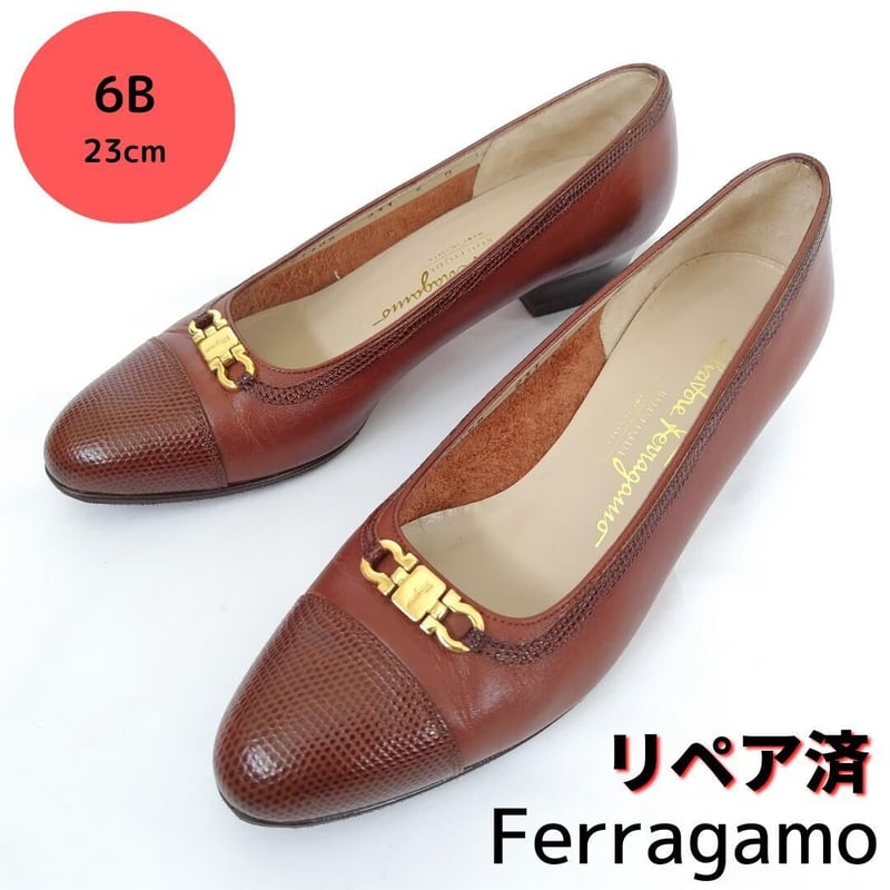 美品❤サルヴァトーレ・フェラガモ【Ferragamo】ガンチーニ パンプス 