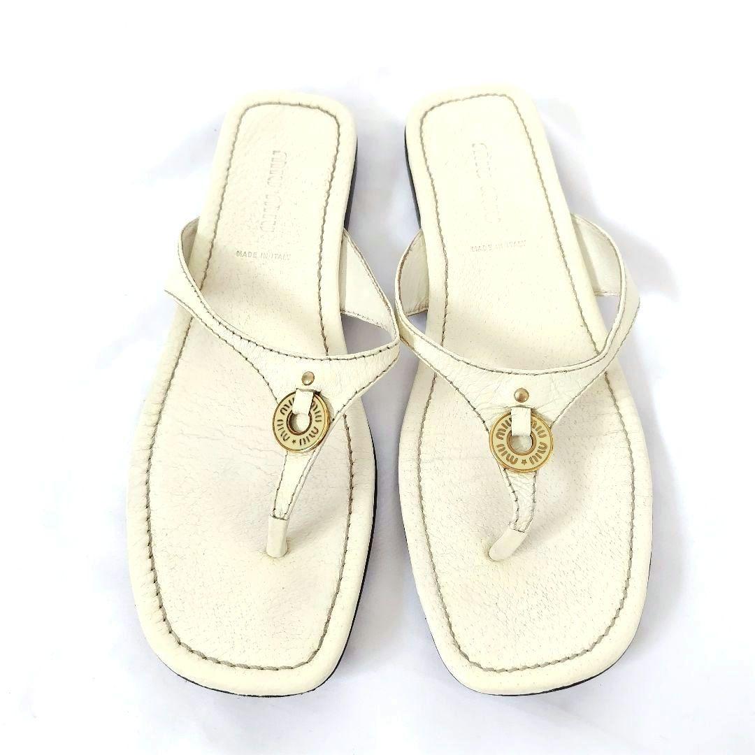 MIU MIU 水色 トングサンダル