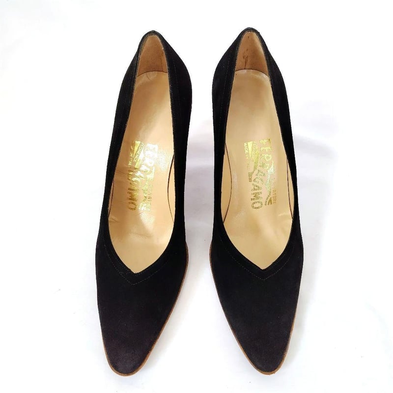 美品❤箱付き☆フェラガモ【Ferragamo】スエードミックス 美品❤箱付き☆フェラガモ【Ferragamo】スエードミックス