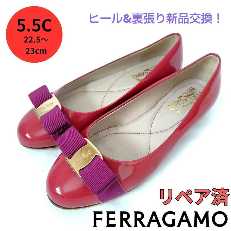 Ferragamo【フェラガモ】ヴァラ フラットシューズ ヴァリナ パンプス