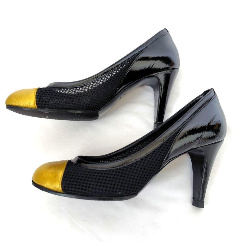 良品❤CHANEL【シャネル】ココマーク♡バイカラー メッシュ パンプス 良品CHANEL【シャネル】ココマークバイカラー メッシュ パンプス