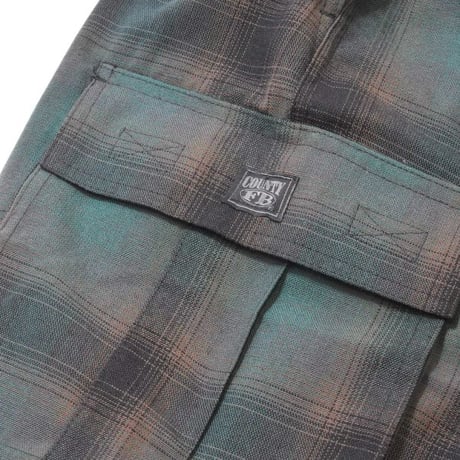 FB County Cargo Checker Pants - Black/Green
