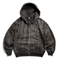 Los Angeles Apparel HF10DD 14oz Heavy Fleece Zip Up Hoodie Drip Dye - Black
