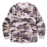 Hellrazor Henry Raglan LS Shirt - Sand Camo