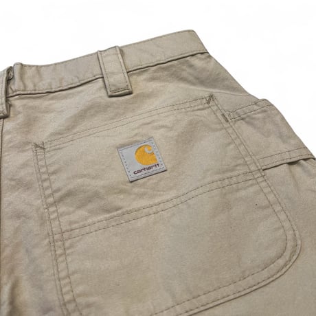 CARHARTT B147 Loose Fit Canvas Utility Work Shorts - Tan