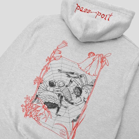 Pass~Port x May Gibbss Webbed Bed Zip Hoodie - Ash